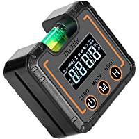 Los mejores  - DECMAY Transportador inclinómetro electrónico digital LCD con burbujas horizontales- buscador de ángulos- base magnética…